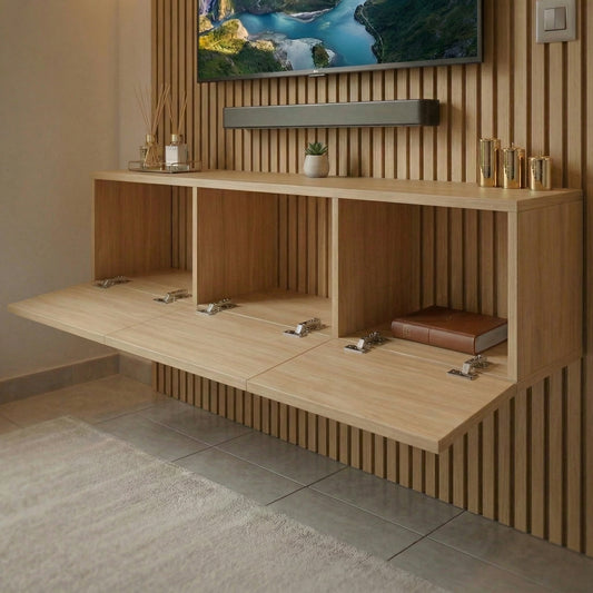 Meuble TV Suspendu - 3 Portes