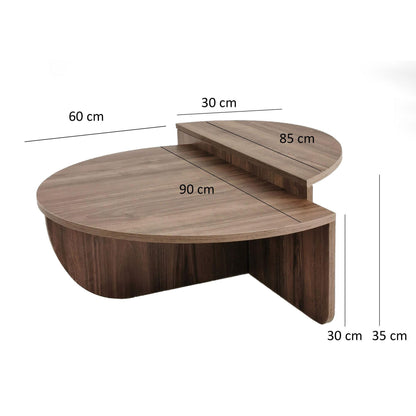 Tables Basses en 2 Demi-cercles