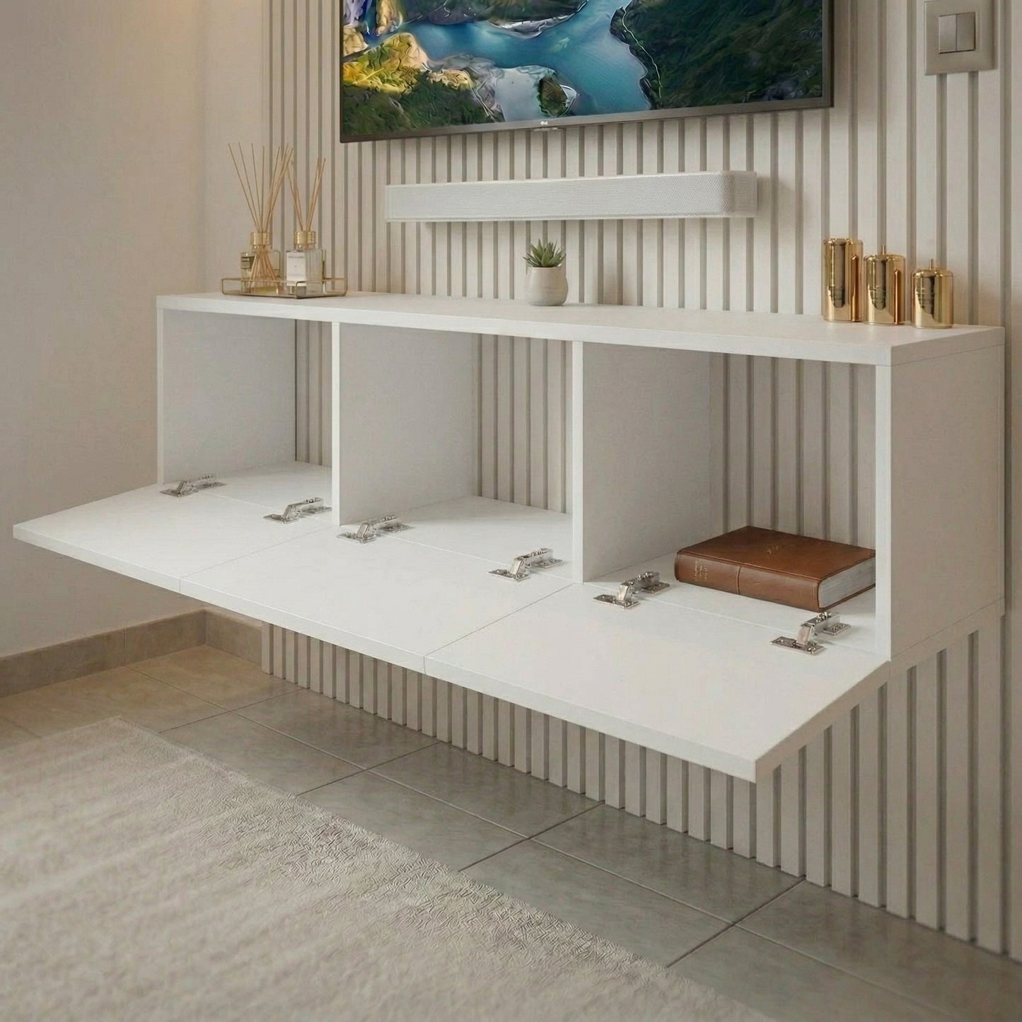 Meuble TV Suspendu - 3 Portes